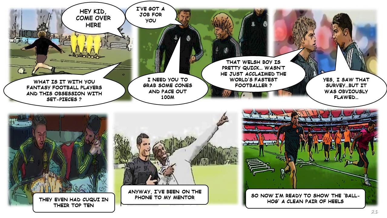 The Kid tests footballers over 100 metres after Gareth Bale is named the fastest footballer in the world
