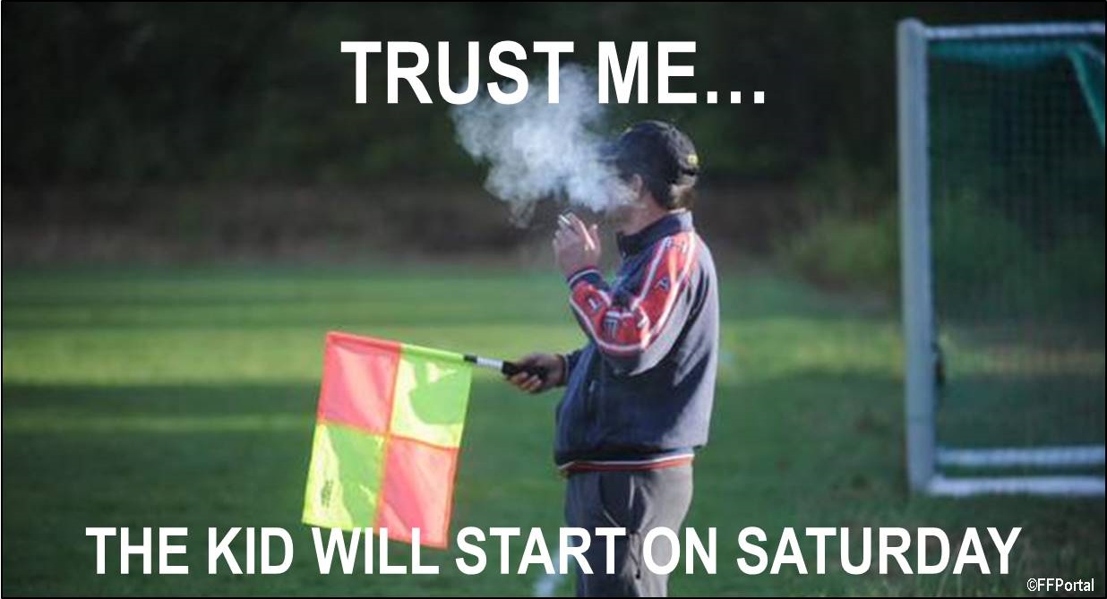 Trust Me The Kid Will Start fantasy football meme