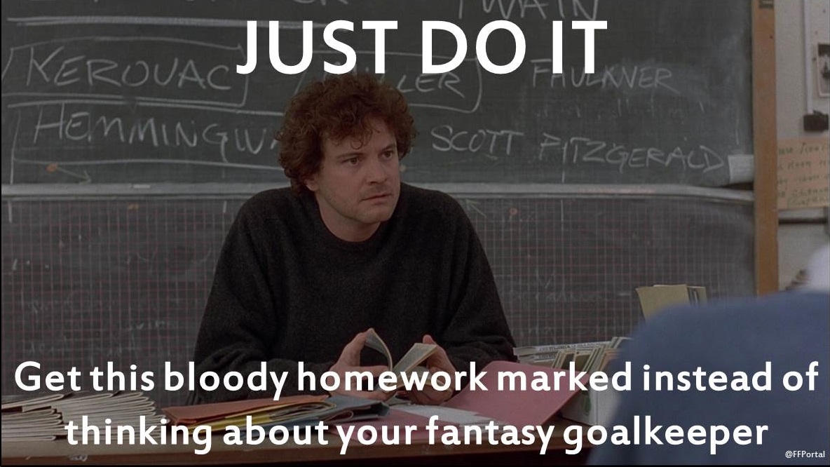 Just Do It fantasy football classroom meme