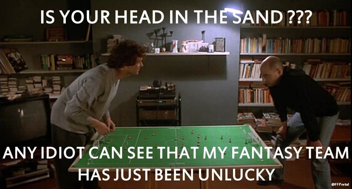 Is Your Head in the Sand fantasy football meme