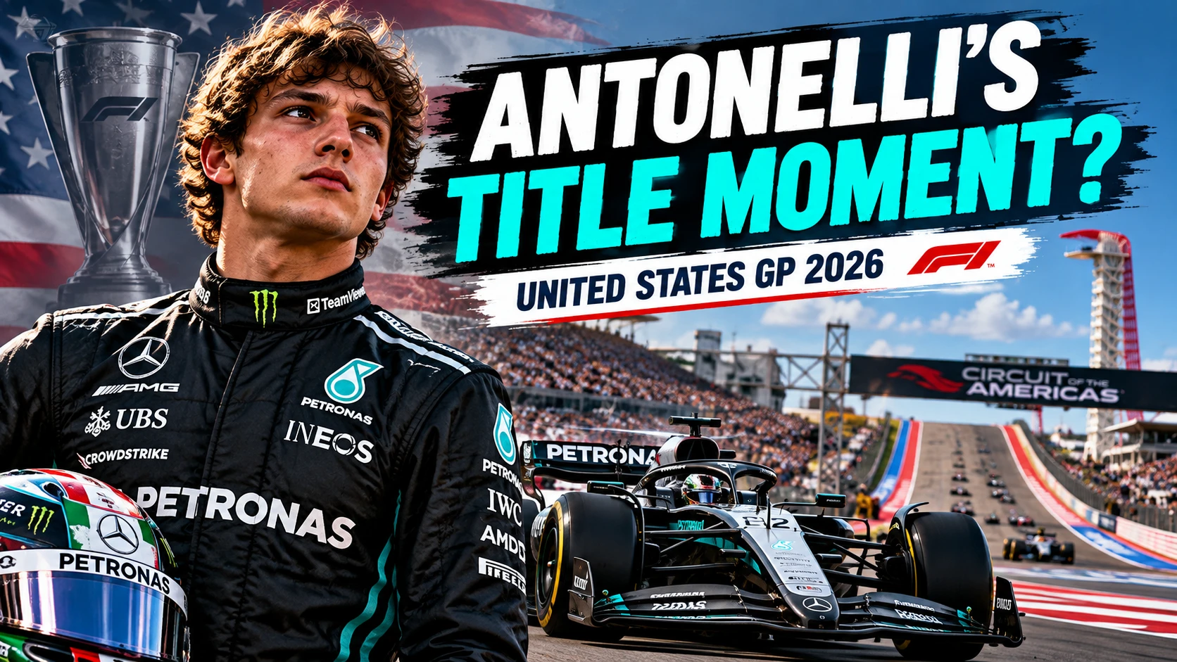 Kimi Antonelli targets the 2026 Formula 1 world championship at the United States Grand Prix in Austin.